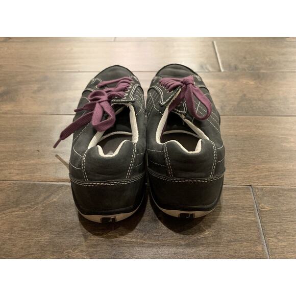 Footjoy Womens Black Purple Lace Spikeless Golf Shoes Size 7M LoPro 97261 - Picture 3 of 8
